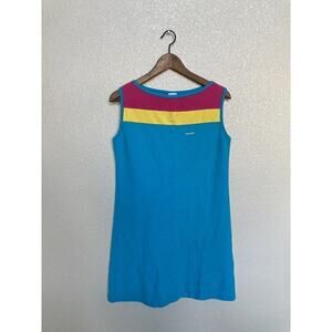 Vintage 90s Vacation Beach Dress Size Medium Mexico Coverup Tennis Casual